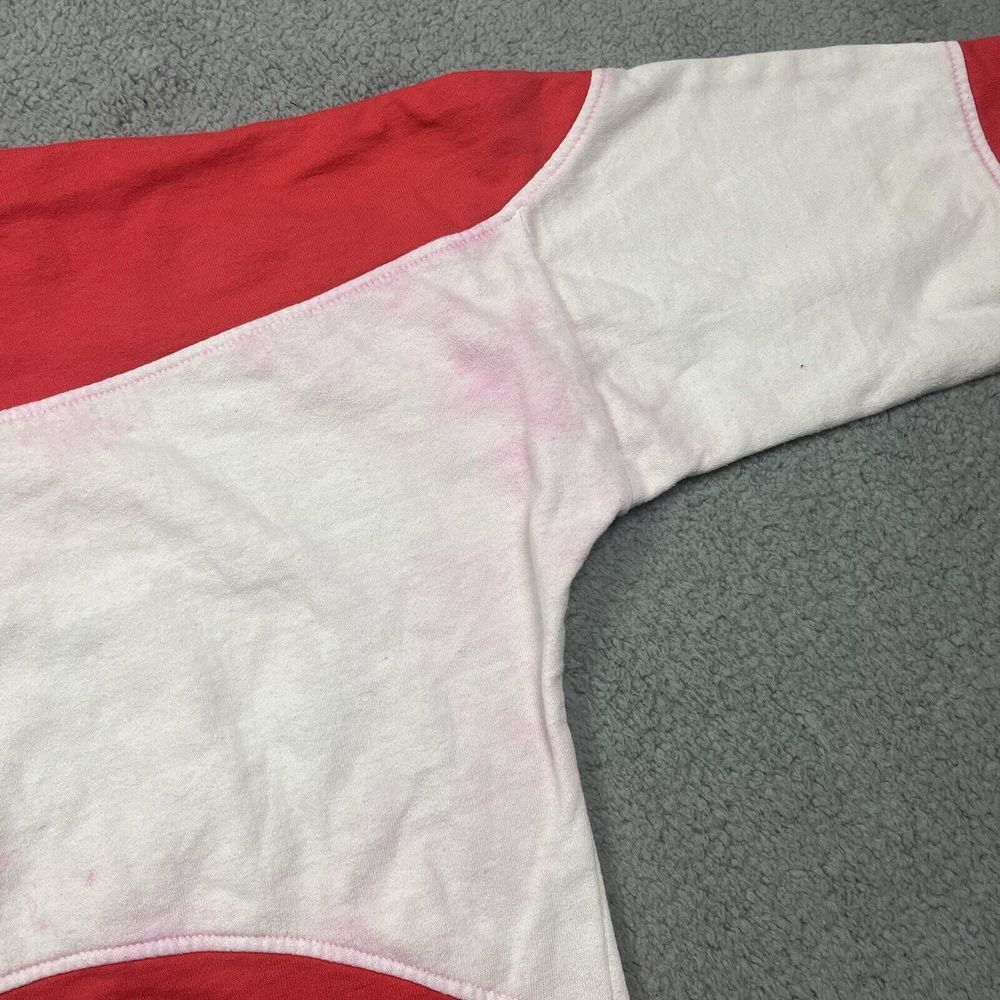 Vintage College Of St Scholastica Sweater Pink White Sweatshirt MN Minnesota 80s - Picture 9 of 12
